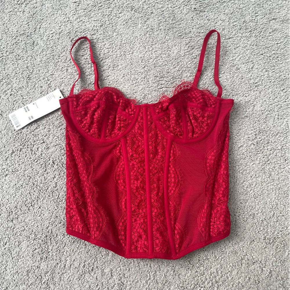 Urban outfitters red corset top